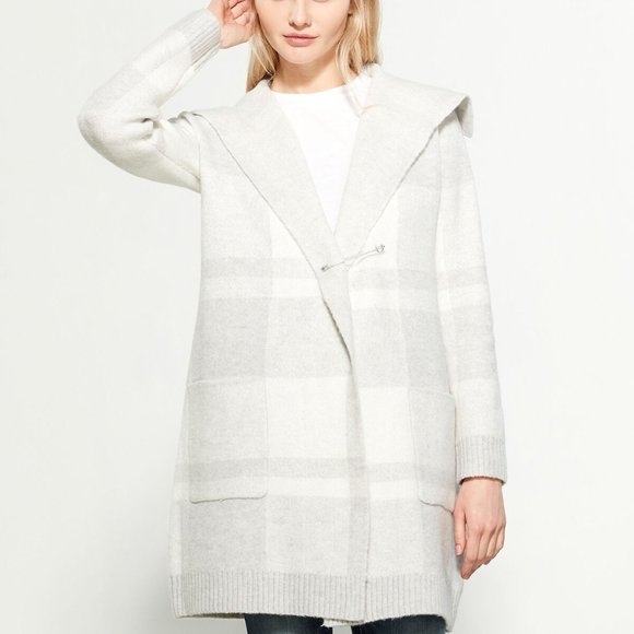 Cyrus Jackets & Blazers - Faux Fur Collar Coatigan, safety pin detail